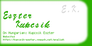 eszter kupcsik business card